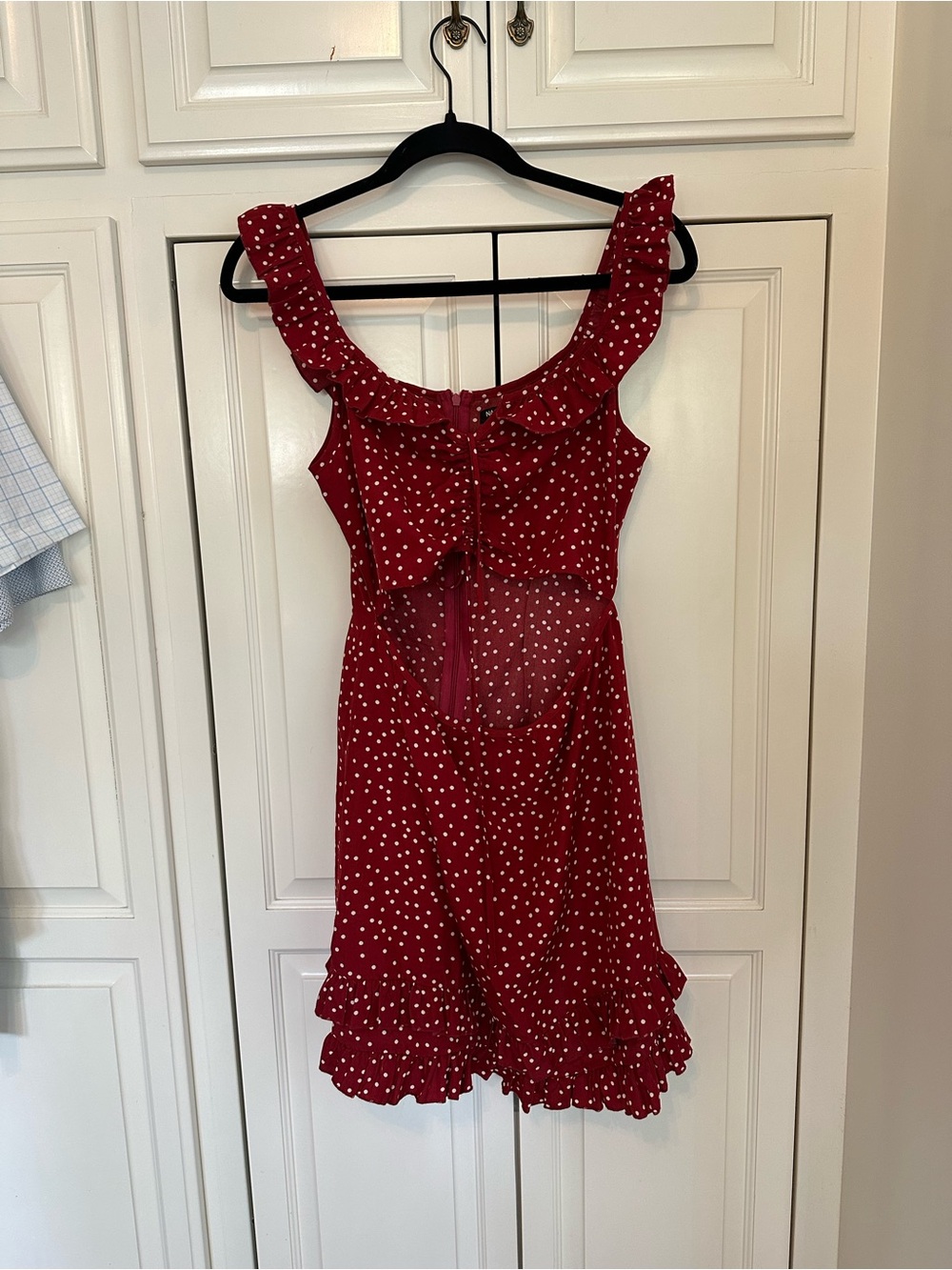 Nasty Gal Polka Dot Ruffle Mini Dress